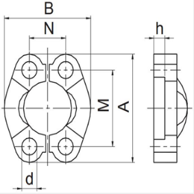 Полуфланец SAE J518, серия 3000, код 61 PM-AFS301B D=9 - фото 121108