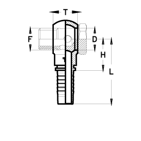 Фитинг для РВД BANJO BSP (дюймовый) CX0808OG DN=12,5 - фото 125077