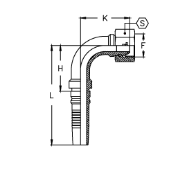 Фитинги BSP Interlock внутренняя резьба, конус 60°, O-RING, угол 90°, гайка Tieffe, BS 5200, ISO 12151-6 CH1212FGSO90B DN=19 - фото 125132