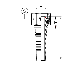 Фитинги BSP Interlock внутренняя резьба, конус 60°, O'RING, гайка Tieffe, BS 5200, ISO 12151-6 CH1212FGSO DN=19 - фото 125138