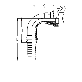 Фитинги BSP, внутренняя резьба, конус 60°, угол 90°, обжатая гайка CX0302FGP90 DN=5 - фото 125366