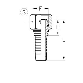 Фитинги BSP, внутренняя резьба, конус 60°, шестигранная гайка, BS 5200, ISO 12151-6 CX0506FGL DN=8 - фото 125433