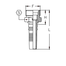 Фитинги DKO-S Interlock метрическая наружная резьба, конус 24° CH12MM20S DN=19 - фото 125551