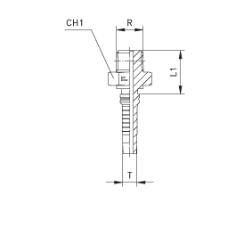 Фитинги для РВД BSPT Interlock наружная резьба 806801 DN=19 - фото 125957