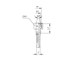 Фитинги для РВД DKO-S Interlock внутренняя резьба, накидная гайка, конус 24°, ISO 8434-1 (DIN 2353) 806101 DN=19 - фото 126431