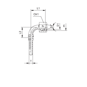 Фитинги для РВД DKO-S Interlock внутренняя резьба, накидная гайка, угол 90°, конус 24°, ISO 8434-1 (DIN 2353) 806201 DN=19 - фото 126441