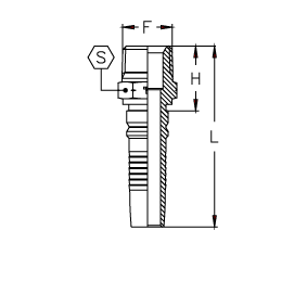 Фитинги РВД NPTF Interlock, наружная резьба, конус 60°, SAE J516 CH1212NPT DN=19 - фото 127072