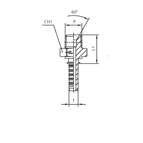 Фитинги РВД NPTF, наружная резьба, конус 60° 802508 DN=10 - фото 127094