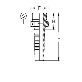 Фитинги РВД ORFS Interlock, наружная резьба CH1616MRS DN=25 - фото 127131