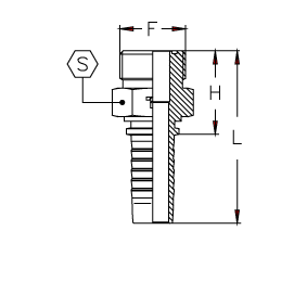 Фитинги РВД ORFS, наружная резьба CX0808MRS DN=12,5 - фото 127367