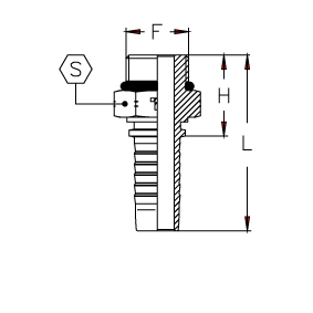 Фитинги РВД SAE O-RING BOSS, наружная резьба, SAE J516 CX0404MS DN=6,3 - фото 127420