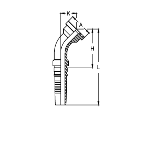 Фланец Interlock SAE, код 61, угол 45° CH1212FL45B DN=19 - фото 127799