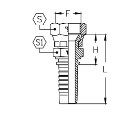 Шестигранная гайка Toyota, BSP резьба, конус 60°, двойная, обжатая CX0404FTC DN=6,3 - фото 128409