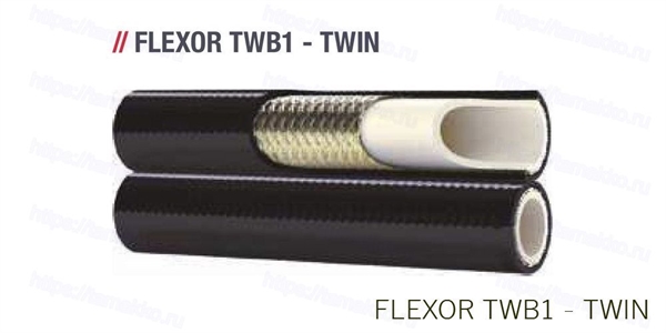 Рукав термопластиковый AlfaGomma FLEXOR TWB1 - TWIN Сдвоенный 1000288, d=8 мм - фото 134042