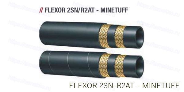 Рукав AlfaGomma FLEXOR 2SN/R2AT - MINETUFF 1002498, d=32 мм - фото 134158