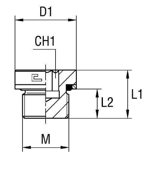 Заглушка V (Ш) М10х1 - фото 134868