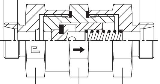 Клапан обратный проходной DL22 двусторонний (корпус) (3 бара) - фото 135129