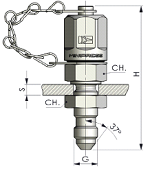 КТ 16x2 JIC (Ш) 7/16-20 (переборочная, металл.-пластик.) - фото 135248