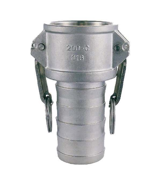 Кулачковое соединение тип C, розетка с хвостовиком 1.1/2 (нерж.) - фото 135416