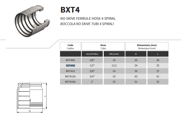 Муфта DN 20 4SP/4SH/R12 NEW  без зачистки - фото 135533