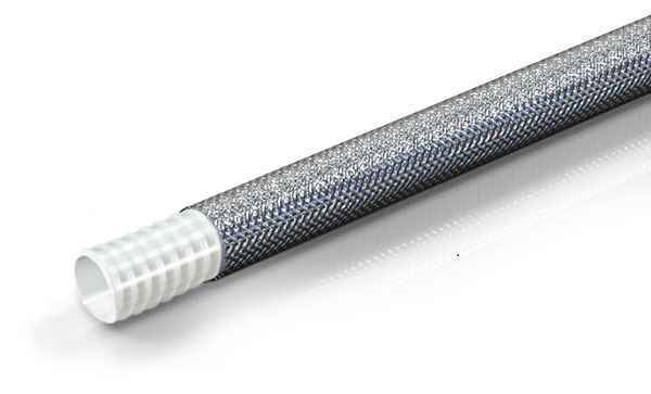 Рукав тефлоновый PTFE 1SS DN 10 P=120 гофрированный - фото 135874