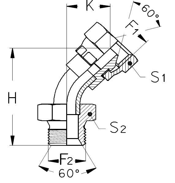Соединение PF45 BSP 1/4" - фото 136197