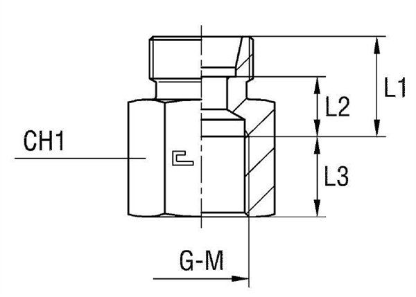 Соединение PS DS08 BSP 1/4" (корпус) - фото 136510