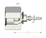 Фитинг DN 03 под манометр G1/2 (с медным кольцом) - фото 136760