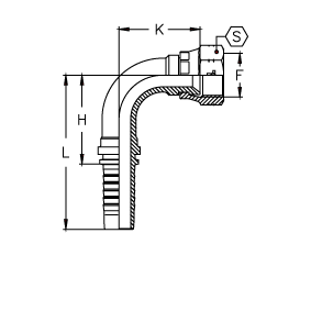 Фитинг DN 05 JIC (Г) 1/2 (90) - фото 136767
