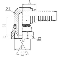 Фитинг DN 06 BSP (Г) 1/4 (90) compact - фото 136778