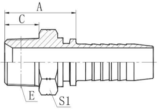 Фитинг DN 16 NPTF 1/2 - фото 137006