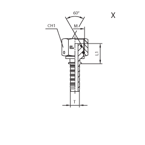 Фитинг DN 20 DKM (Г) 26x1.5 (штифтованная гайка) (o-ring) - фото 137041