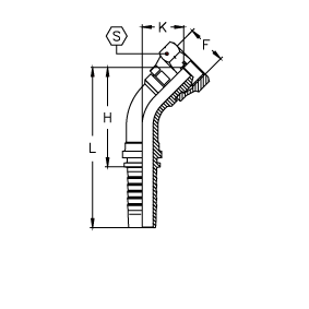 Фитинг DN 20 DKM (Г) 30x1.5 (45) - фото 137042