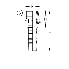Фитинг DN 20 ORFS (Ш) 1.7/16 CS - фото 137100