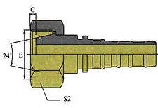Фитинг DN 25 DKO-S (Г) 42x2 30 Interlock - фото 137199