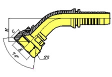 Фитинг DN 25 JIC (Г) 1.5/8 (45) - фото 137216