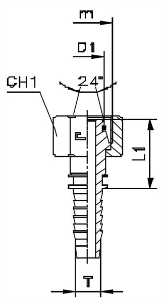 Фитинг DN 38 DKO-L (Г) 52x2 42 - фото 137470