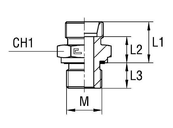 Штуцер FE DL15 M22x1.5 (корпус) - фото 137770