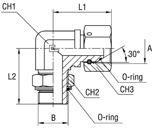 Штуцер FRNG90 М 22х1.5 М22х1.5 - фото 137929