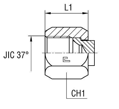 Заглушка V (Г) JIC 3/4" - фото 138305