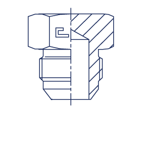 Заглушка V (Ш) JIC 7/16" - фото 138359