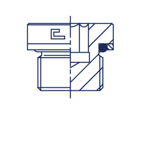 Заглушка V (Ш) М33х2 - фото 138392