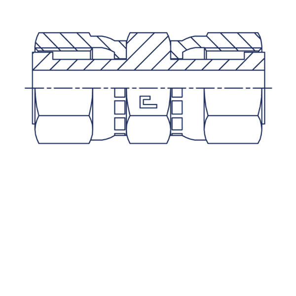 Соединение FH D25 ORFS 1.7/16 (обжатая гайка) - фото 138624