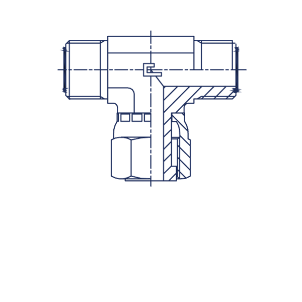 Соединение FNT ORFS 11/16" D08-10 (обжатая гайка) - фото 138642