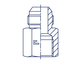 Соединение FS JIC 1/2" NPT1/4" - фото 138714