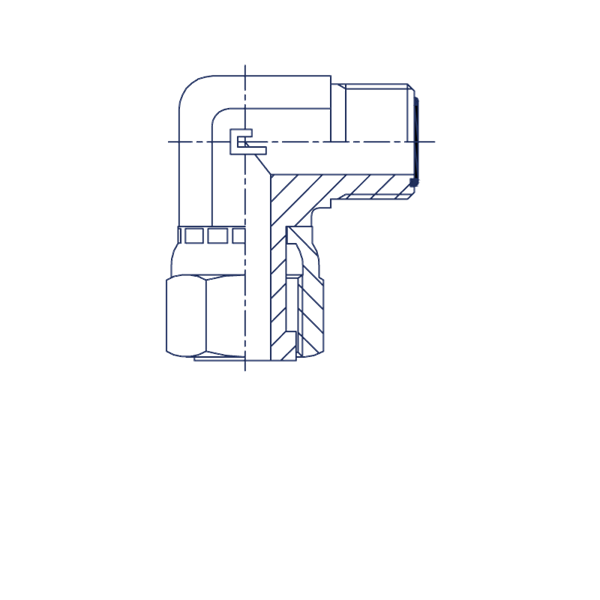 Соединение N90 ORFS 13/16" (климп.) - фото 138972
