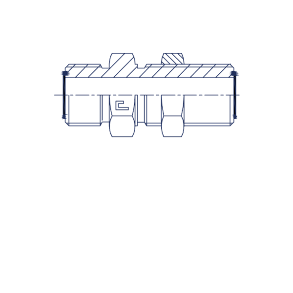 Соединение P D08-10 ORFS 11/16" переборочное - фото 139111