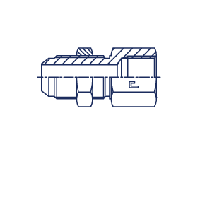 Соединение PD JIC 7/16 BSP 1/4 - фото 139342