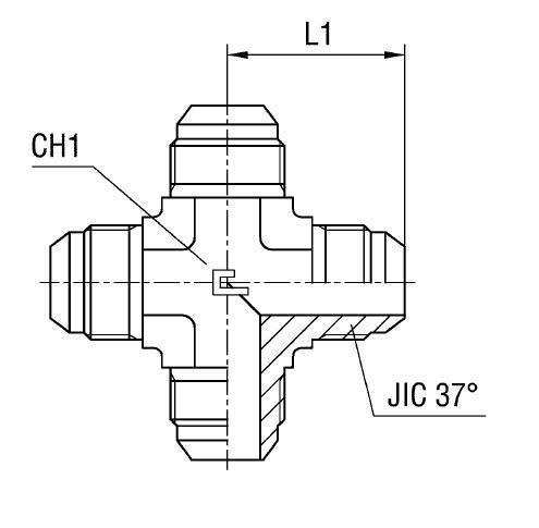Соединение PX JIC 9/16" - фото 140439