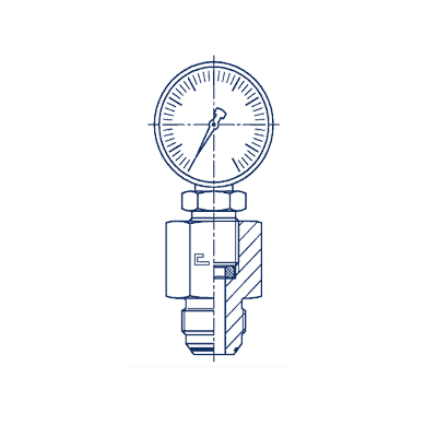 Соединение для манометра D10 JIC 9/16 - G1/4 - фото 140580